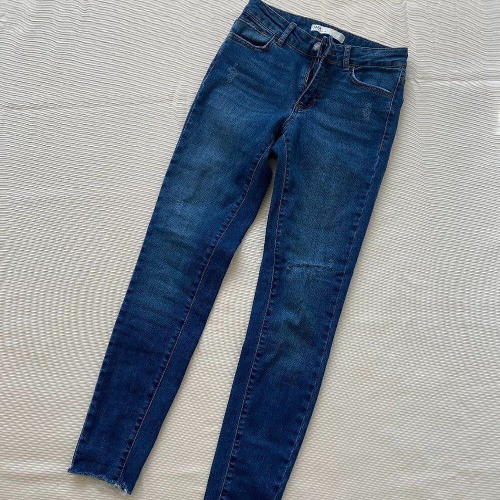 Zara Womens Skinny Jeans Denim Stretchy Pants 2
